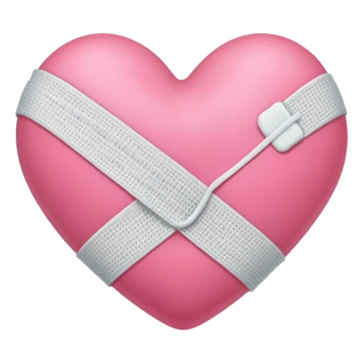 Realiza este emoji: 💗 con una venda al rededor sticker