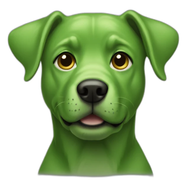 Green-dog sticker