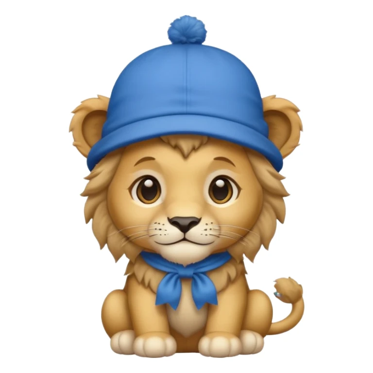 blue hats, baby lion sticker