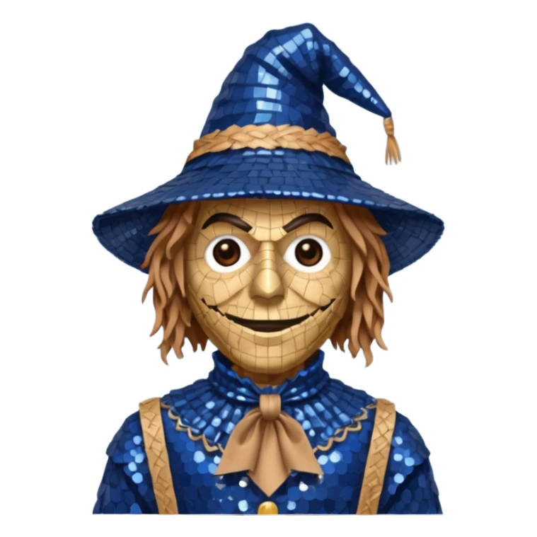 Scarecrow from The Wizard of Oz with dark blue sequin outfit sticker