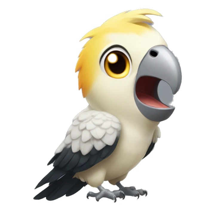 Cockatiel parrot screaming angry sticker