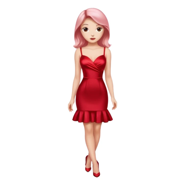 Rosé with short sexy red dress sticker