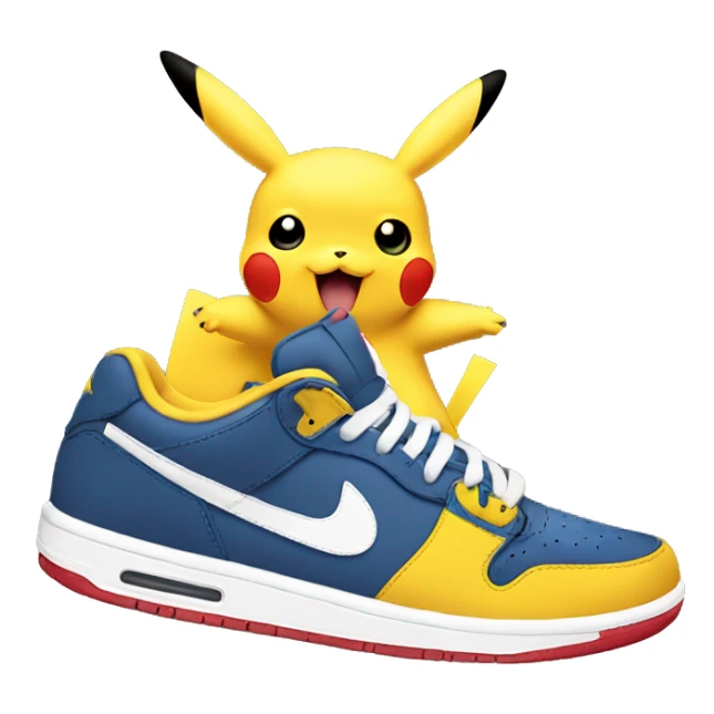pikachu wearing air jordans sticker