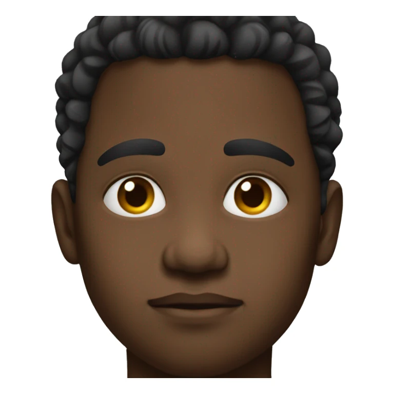 photorealistic young sad black man sticker