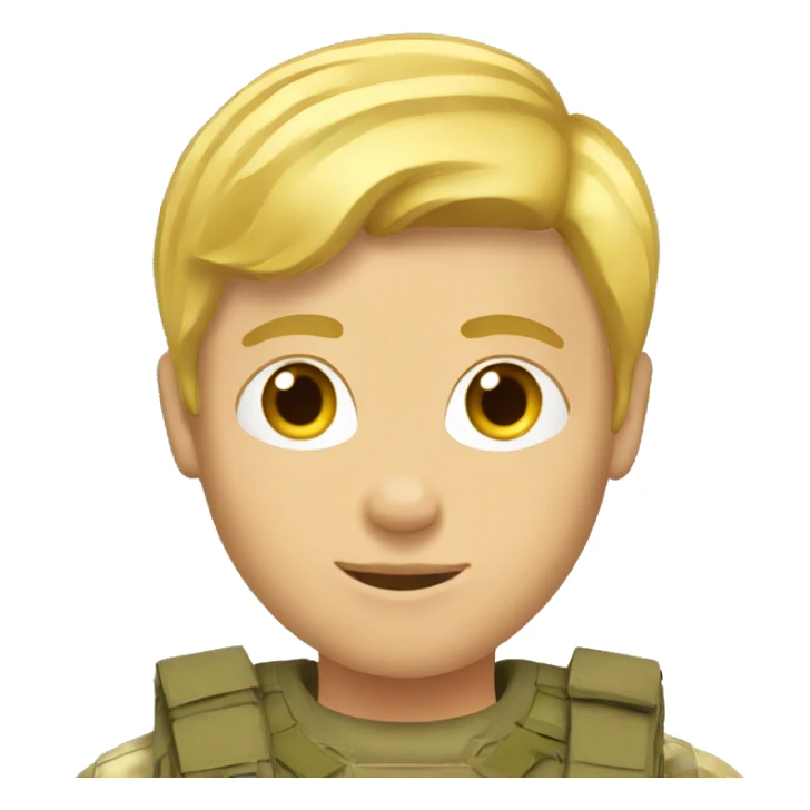 soldier blond hair  sticker