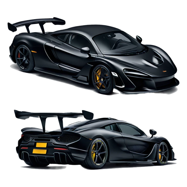 Matte black McLaren senna sticker