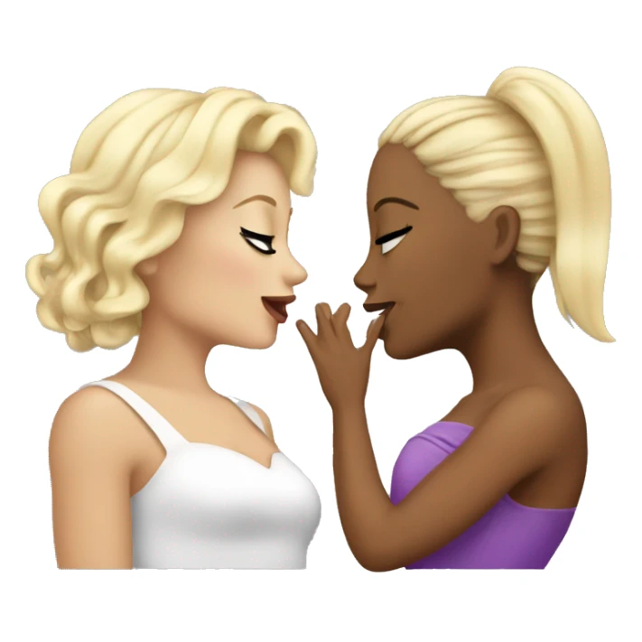 2 blonde queens kiss  sticker