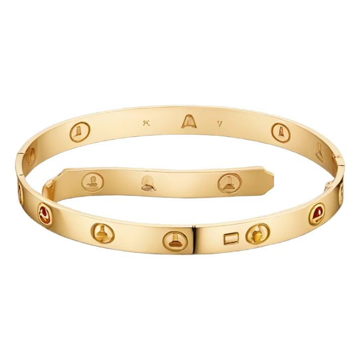 cartier love bracelet gold sticker