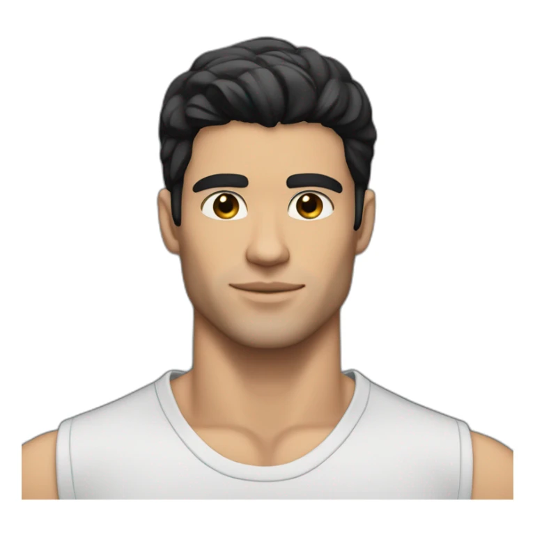 Chad white guy with black hair and strong jawline sticker
