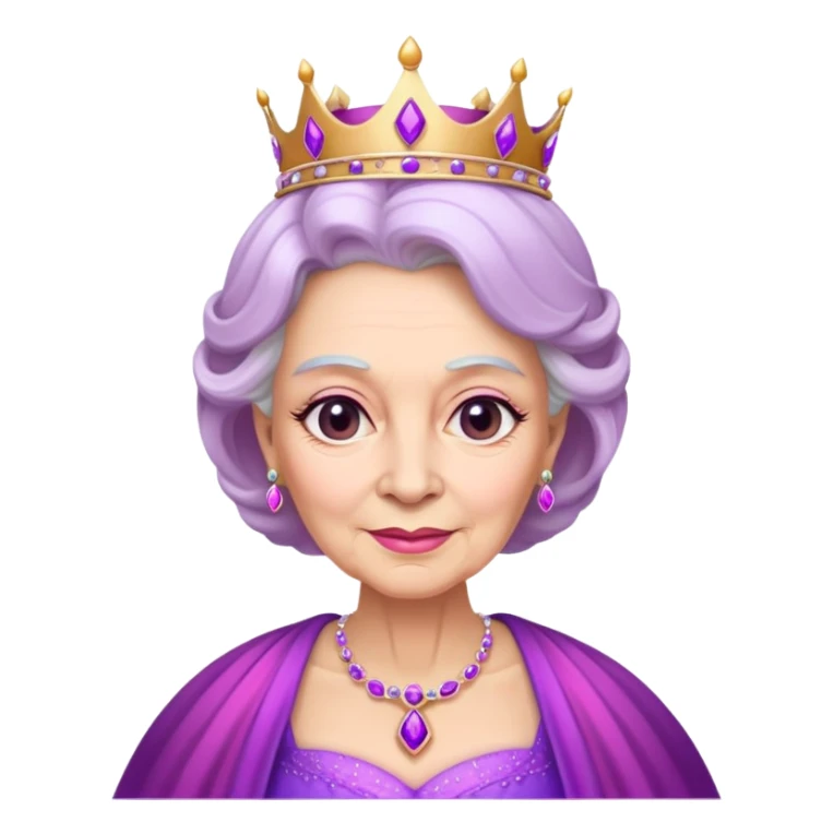 62 year old queen who wears pink and purple. sticker