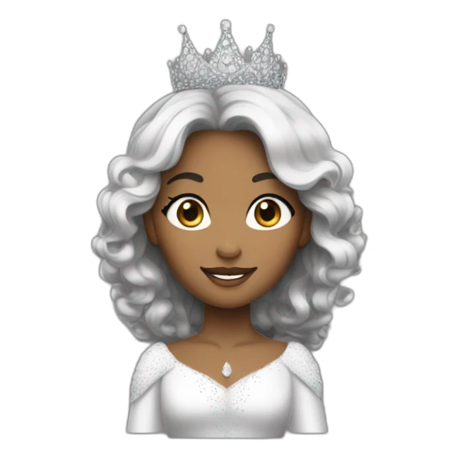 princesse avec cheveux noirs et une teint blanche  sticker
