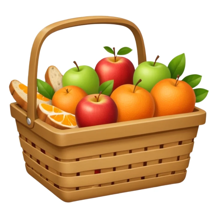 
shopping basket with groceries sticker