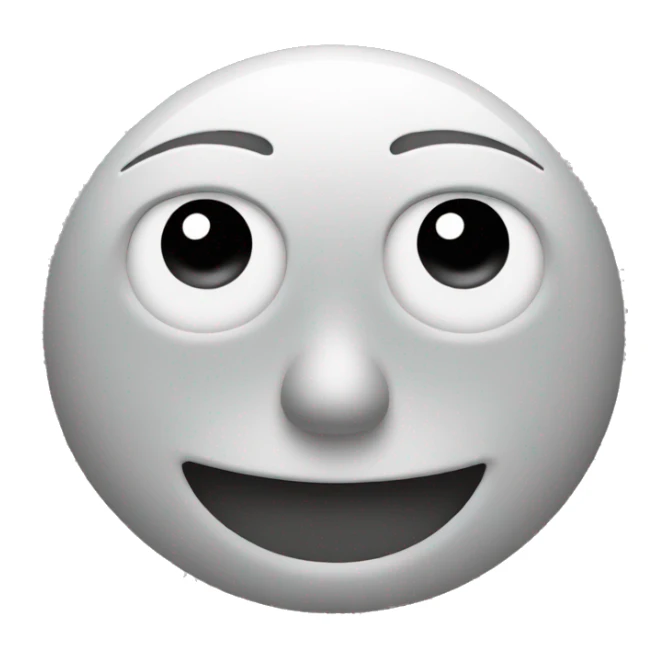 create an emoji of U shape with smile and eye on the top sticker