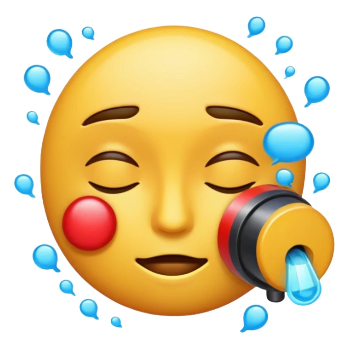 emoji closing eyes dreaming about block blasters sticker