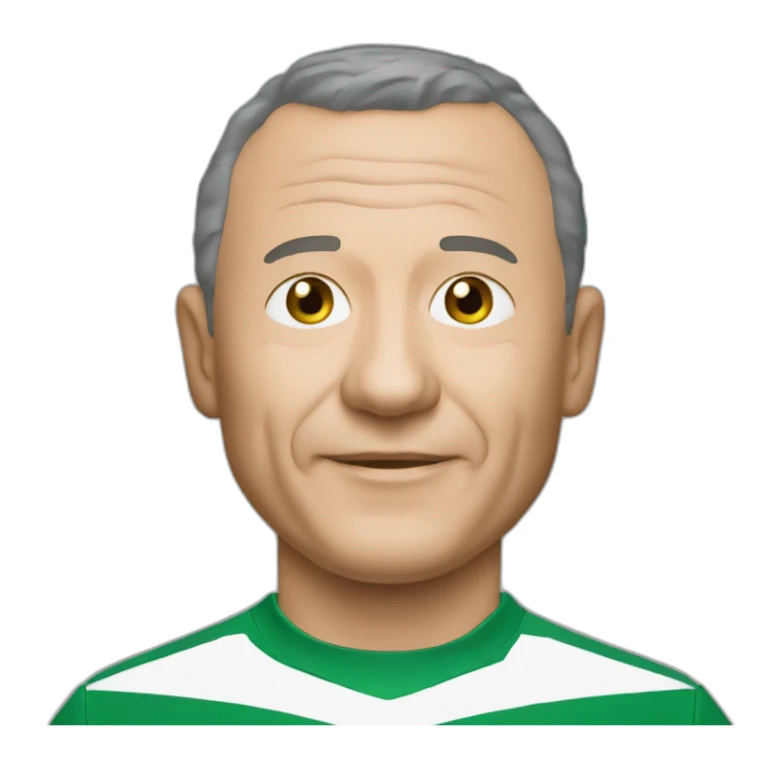 Jean Michel aulas with as saint Étienne shirt sticker