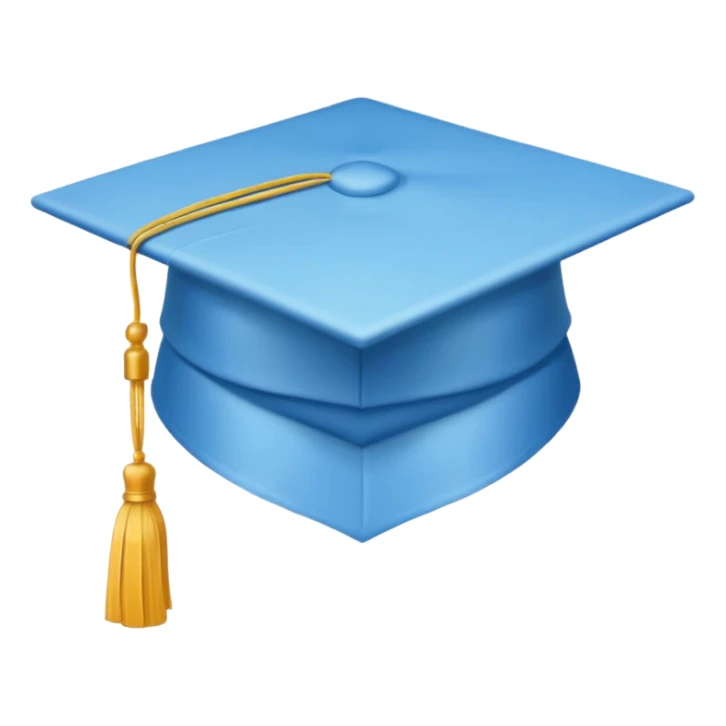 cappello da laurea per un corso terminato blu celeste danza aerea esame bello sticker