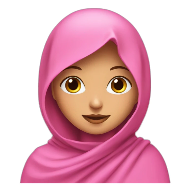 pink burka with flowers girl sticker
