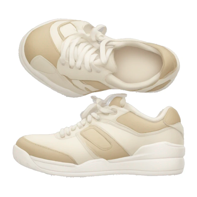 white and beige tennis shoes sticker