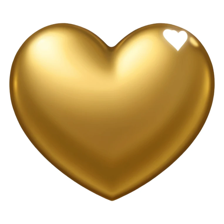 golden metallic heart sticker