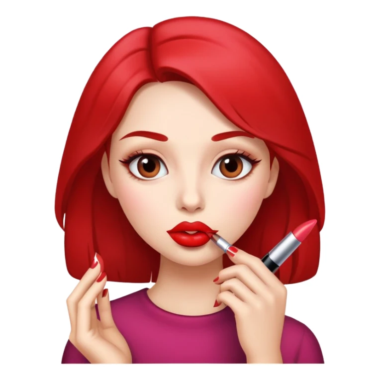 girl putting on makeup sticker