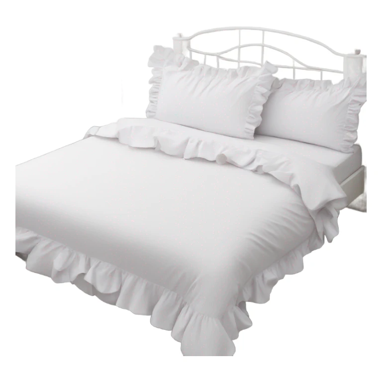 Milk Bed linen with ruffles Milk Bed linen with ruffles sticker