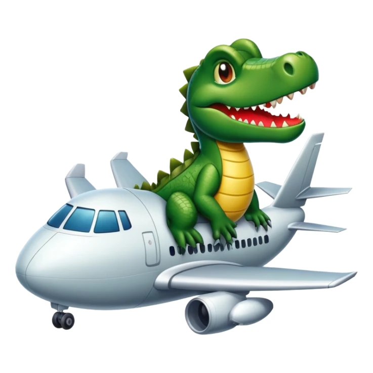 Cocodrilo fusionado con un avion  sticker