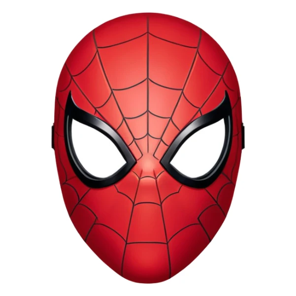 Spider-Man face mask only, classic red mask with white eyes sticker