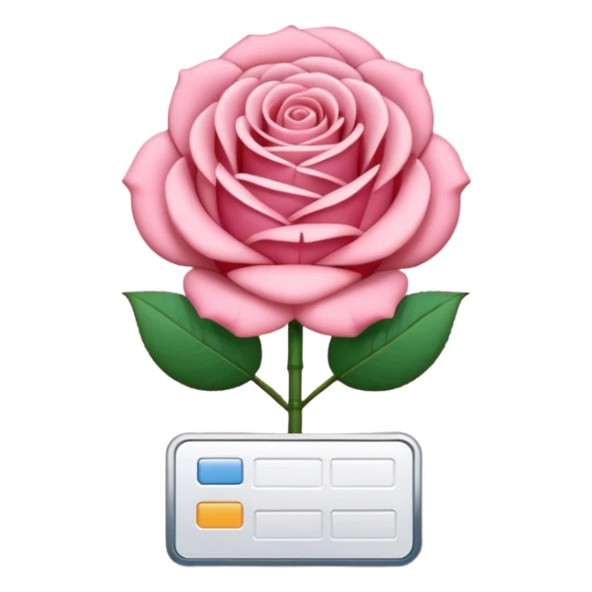 online booking icon (rose color) sticker