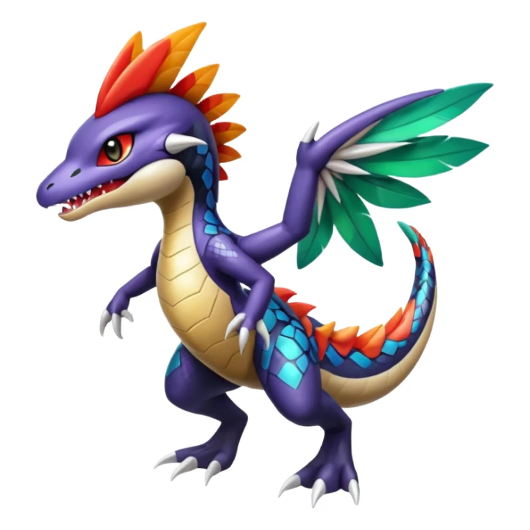 Meloetta-Garchomp-Pokémon-Fakémon-fusion-hybrid-creature sticker