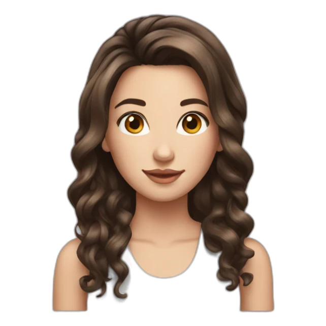 brunette Beautiful Square hairstyle girl sticker