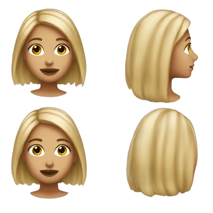 Girl dirty blonde hair  sticker