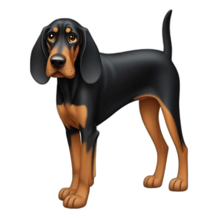 Black and Tan Coonhound Dog Full Body sticker
