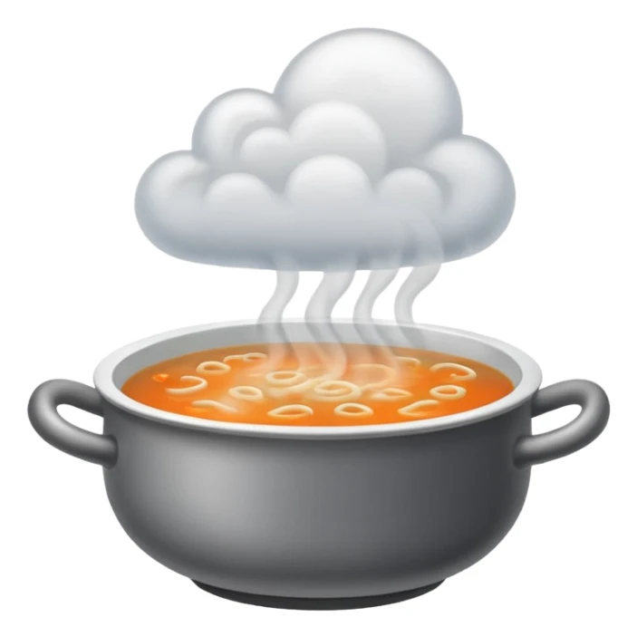 lot of smoke coming through soup sticker
