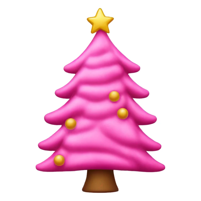 Pink Christmas tree sticker