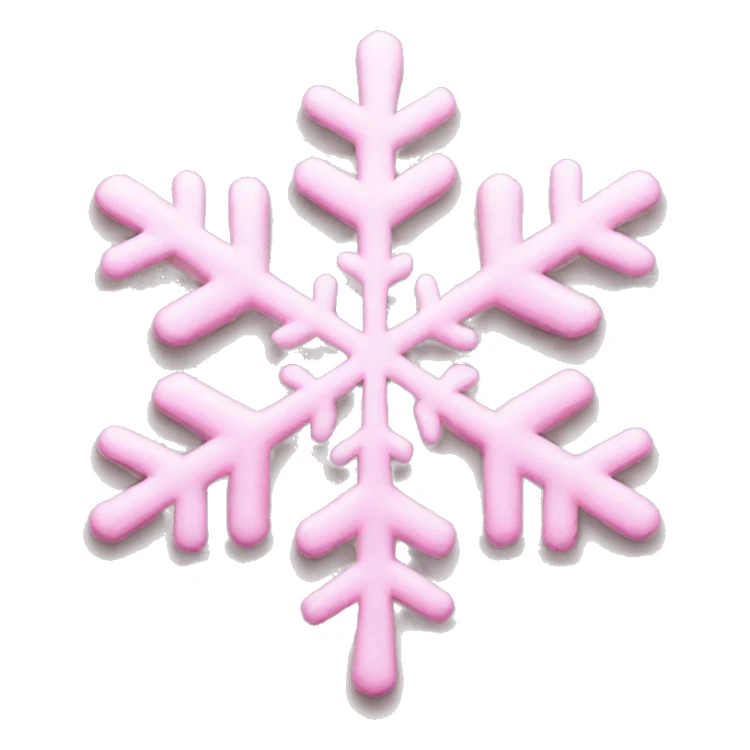 pastel pink snowflake  sticker