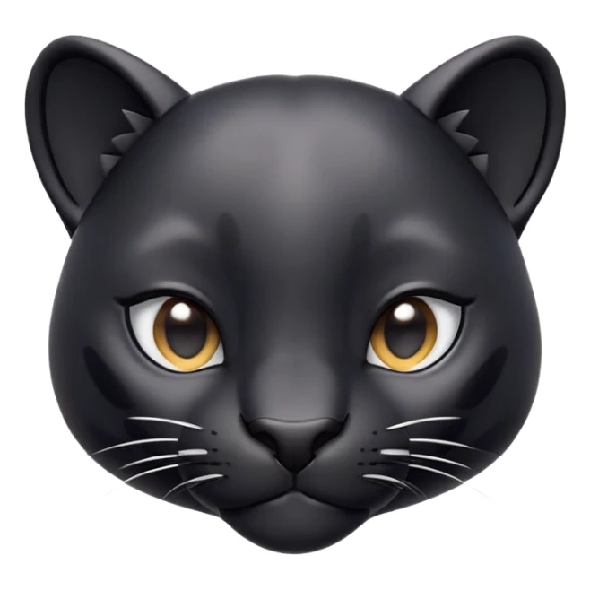 cinematic-cute-panther-portrait-emoji,-head-tilted-playfully-and-inquisitively,-with-a-smooth,-streamlined-form-accentuated-by-a-subtle-sheen-and-round,-sparkling-eyes-filled-with-charm,-simplified-yet-irresistibly-adorable-features sticker