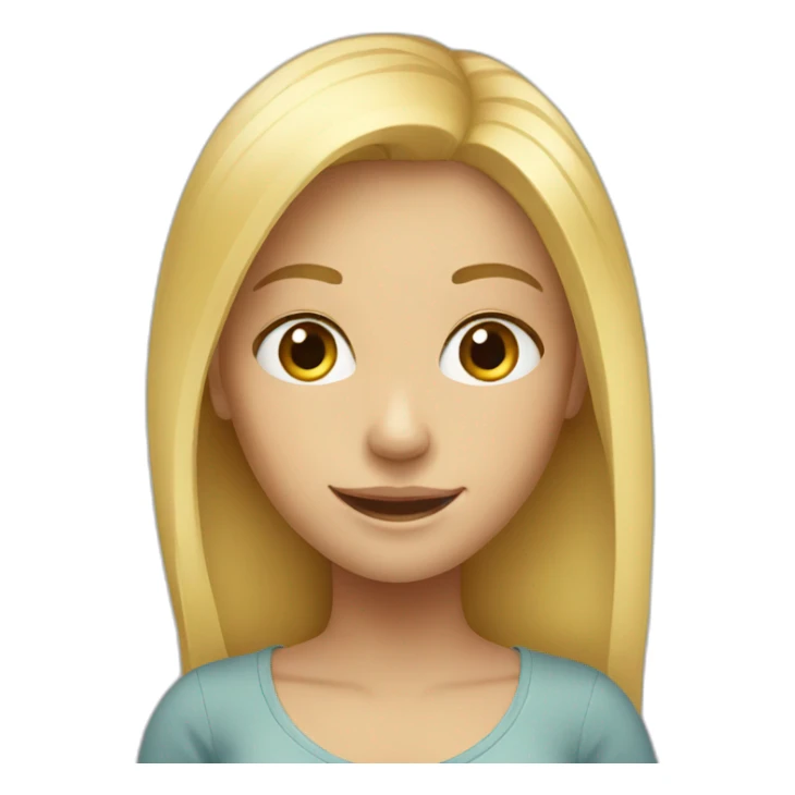 friendly blond girl sticker