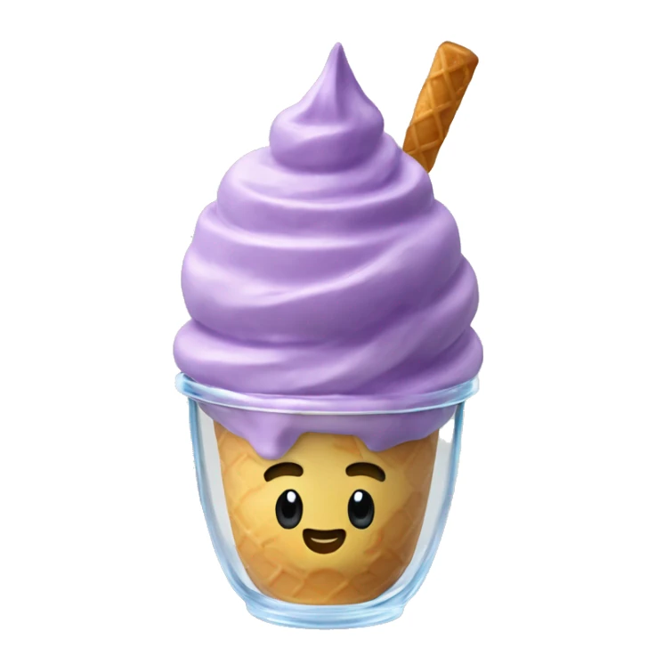 halo halo ice cream in a glass cup sticker