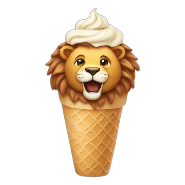 lion ice cream sticker
