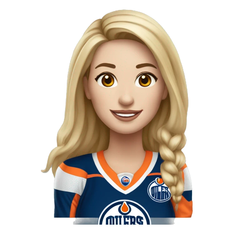 Edmonton oilers nhl female fan sticker