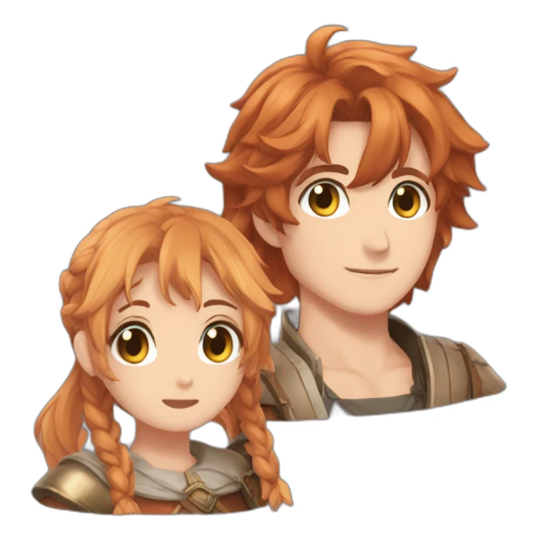 naufumi avec raphtalia et filo sticker
