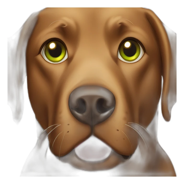 brown Labrador dog with green eyes sticker