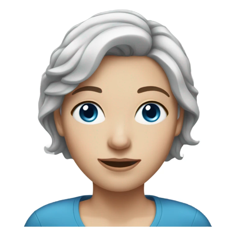 white-woman-slight-wrinkles-short-brown-hair-silver-highlights-blue-eyes sticker