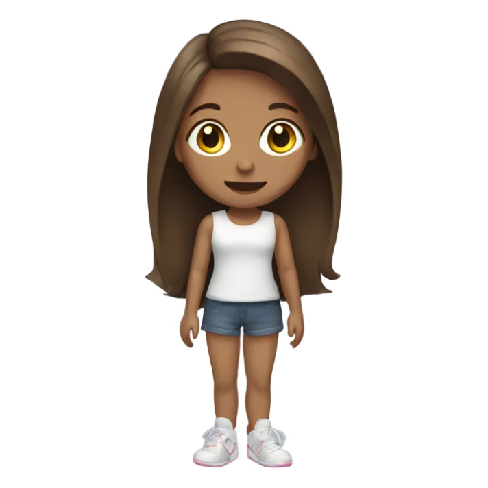 Girl with brown hair and point shoes sticker