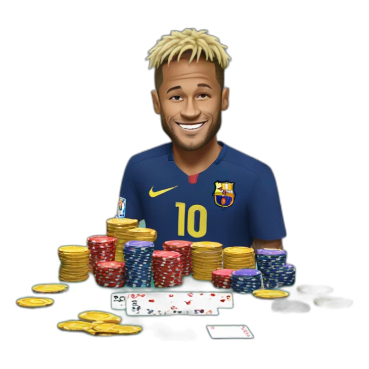 Neymar jr qui joue au casino sticker
