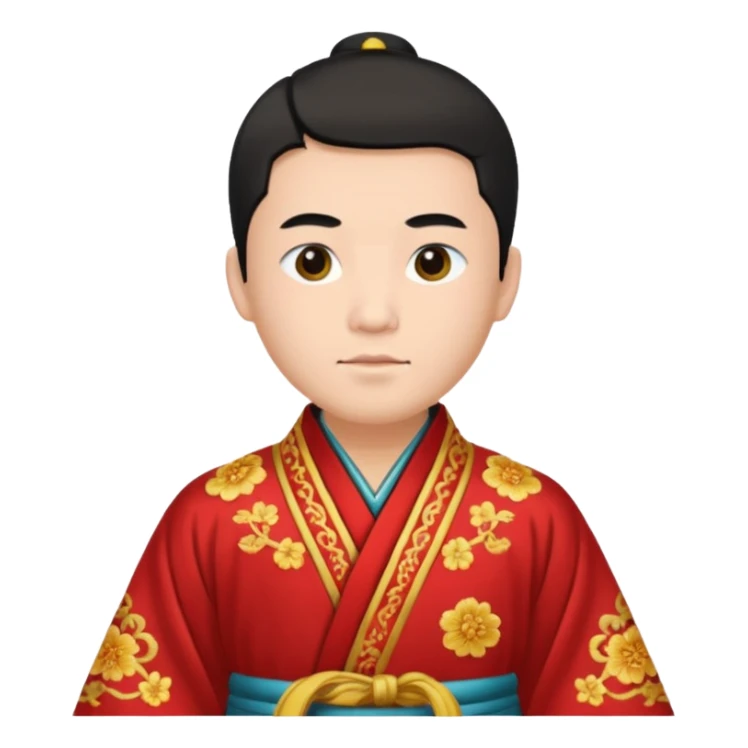 chinese male in 1800s sticker