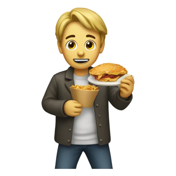 Lazard eating food sticker