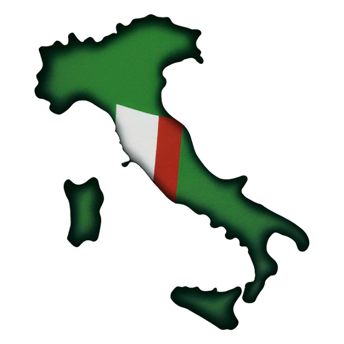 the outline of italy  sticker