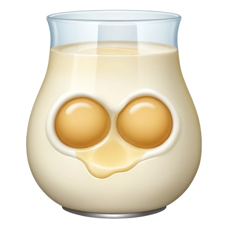 make me iOS style emoji of stomach half filled by milk sticker