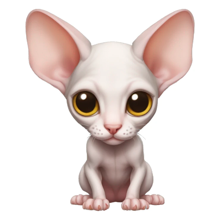 Cute Sphynx-Rat-Mouse-Hybrid full body sticker